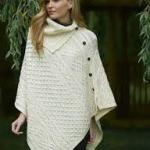 Cowl Neck Knit Poncho