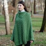 Cowl Neck Knit Poncho