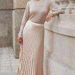 Pleated Midi Skirt