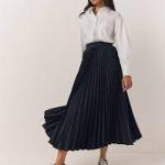 Pleated Midi Skirt