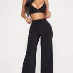 High-Waisted Wide Leg Trousers