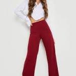 High-Waisted Wide Leg Trousers