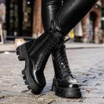 Lace-Up Combat Boots